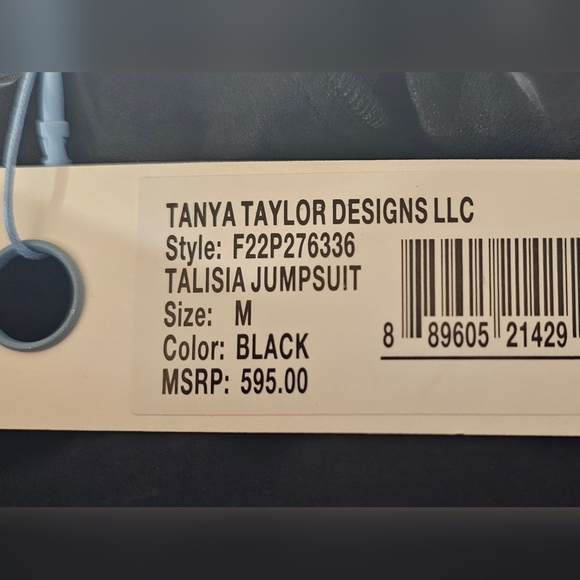 Tanya Taylor Talisa Jumpsuit In Black Size M NWT - Picture 11 of 12